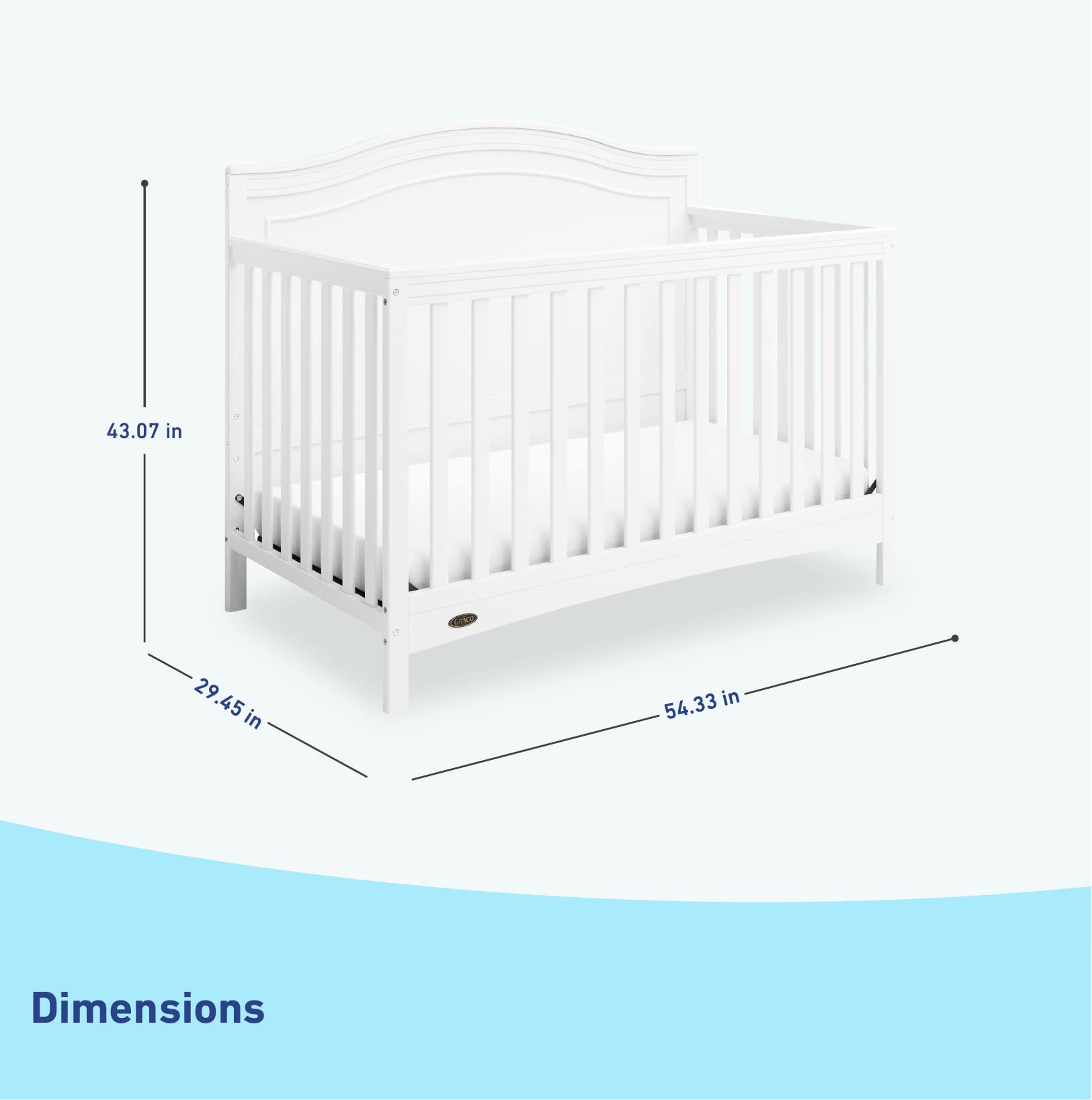 4-in-1 Convertible Crib - White