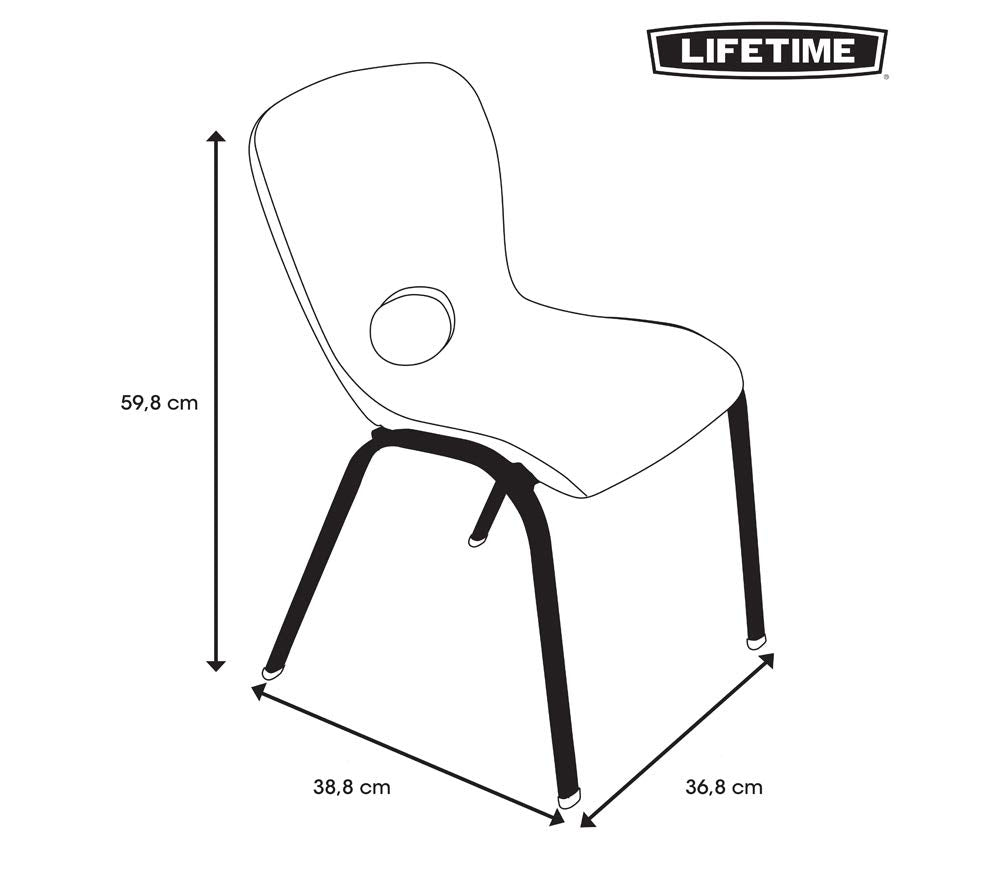Kids Stacking Chair 4-Pack Lime Green