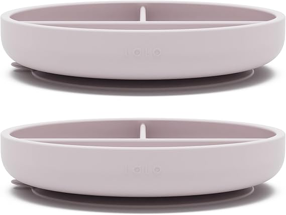 Plates - 2 Pack, 100% Silicone Non-Toxic BPA-Free Baby Plates