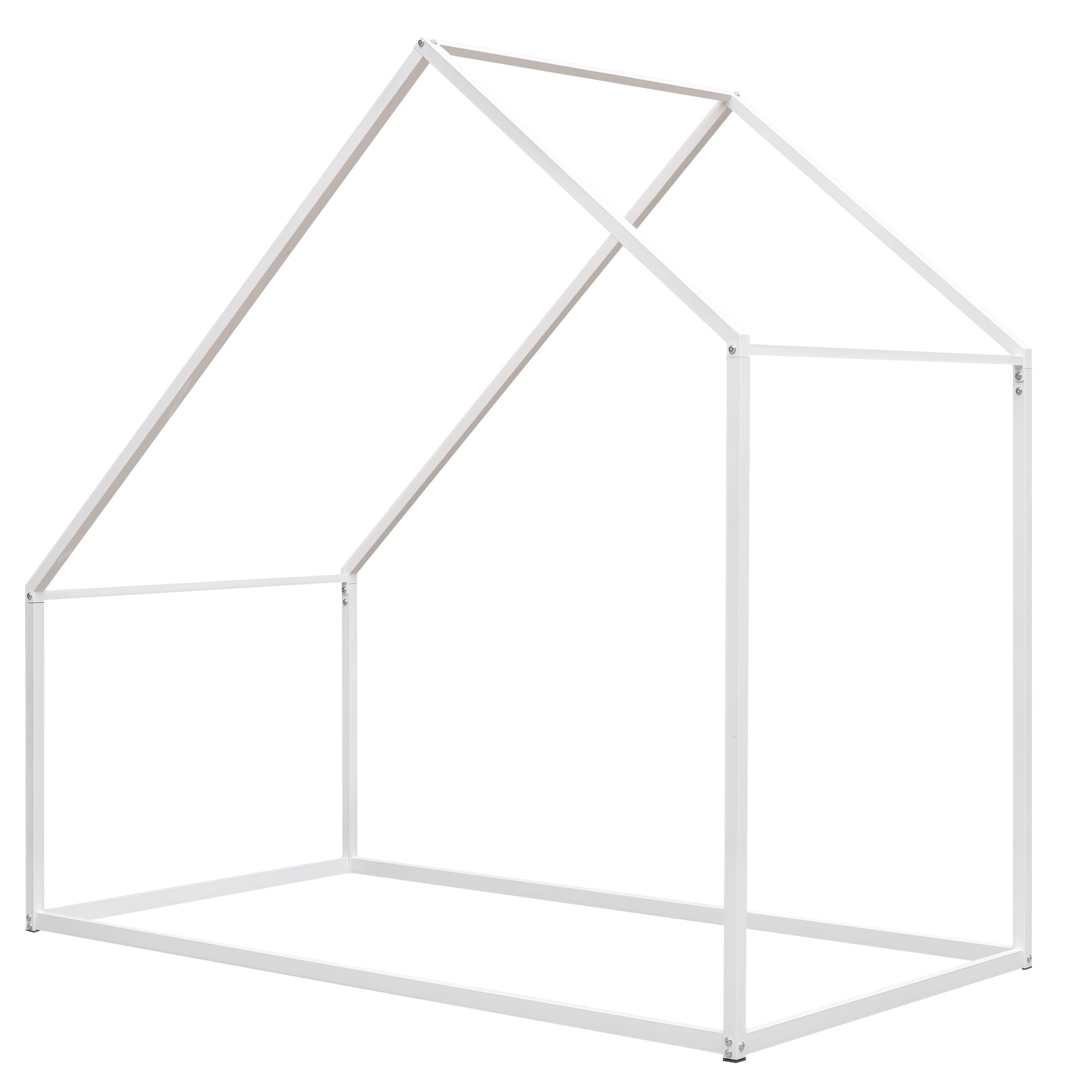 Twin Size Metal House Bed Kids,Minimalist Design
