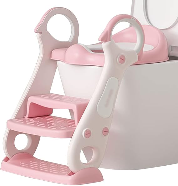 Ladder Steps Cute Penguin Potty Training Seat with Armrests