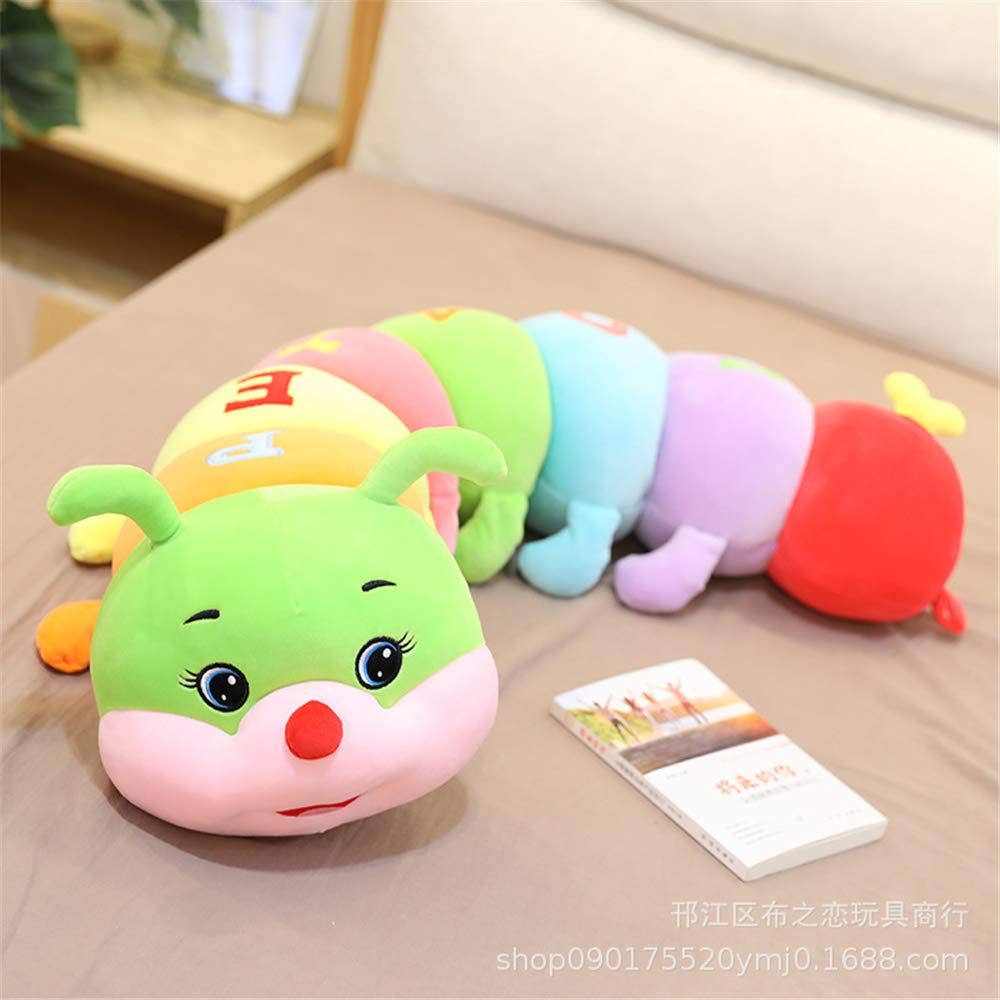 Multicolor Caterpillar Stuffed Animal Big Hugging Pillow Cute Plush Soft Pillow Doll