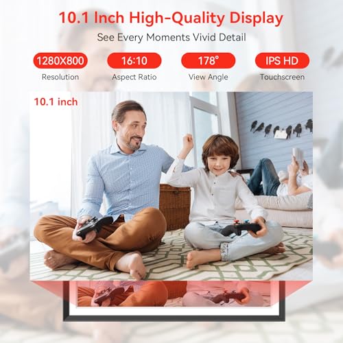QOCEN Frameo 10.1 inch Digital Picture Frame, Smart WiFi Digital Photo Frame with 32G Memory, HD Touch Screen, Auto-Rotate, Slideshow, Easy Setup, Share Photos and Videos Anywhere