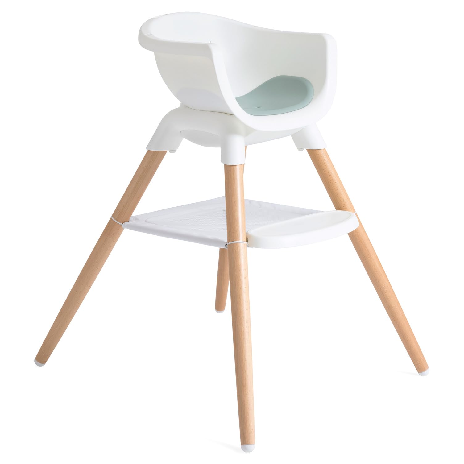 Multi-Mode Wooden Highchair - European Beech Wood Convertible Chair