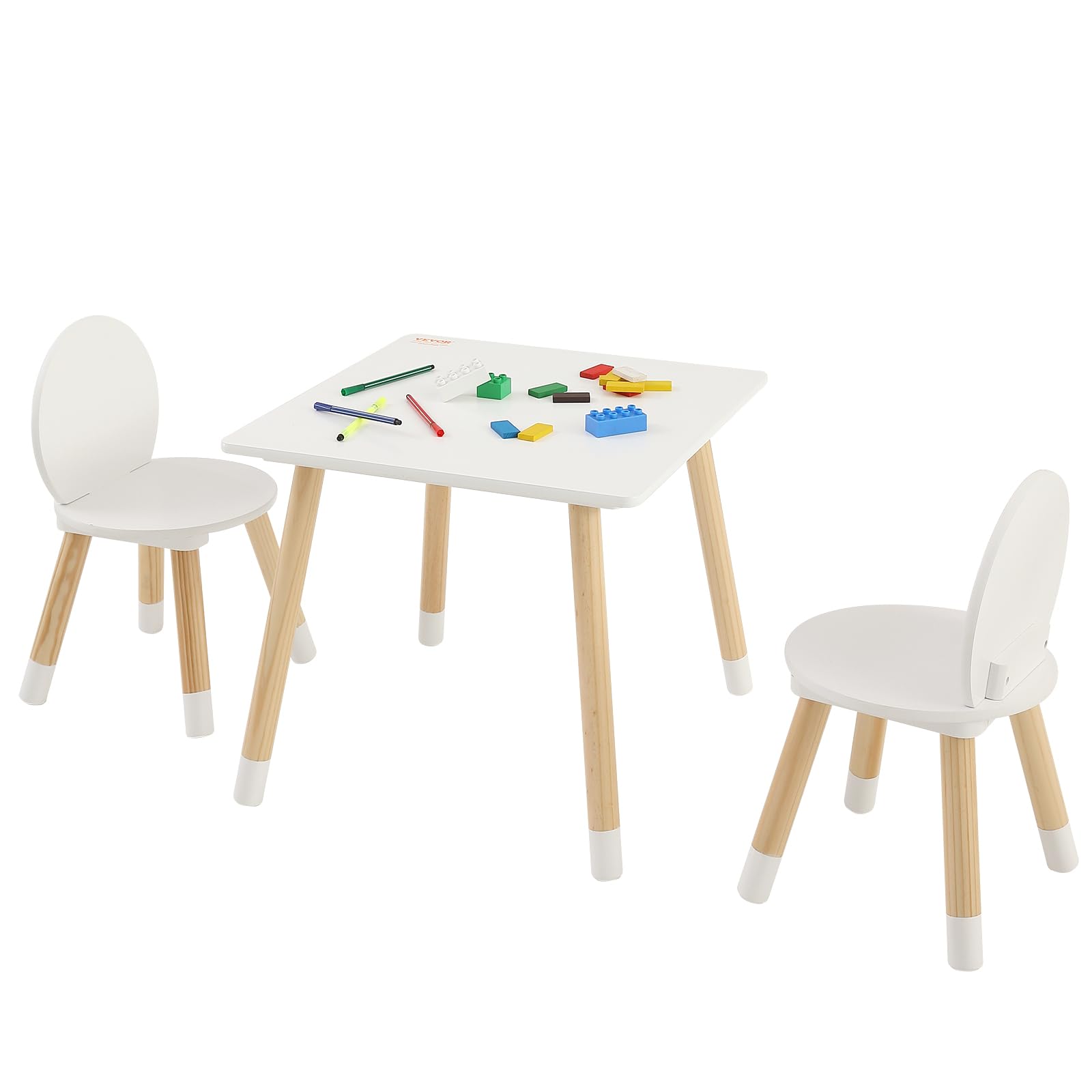 Kids Table and Chairs, Toddler Table and Chair Set, Children Wooden