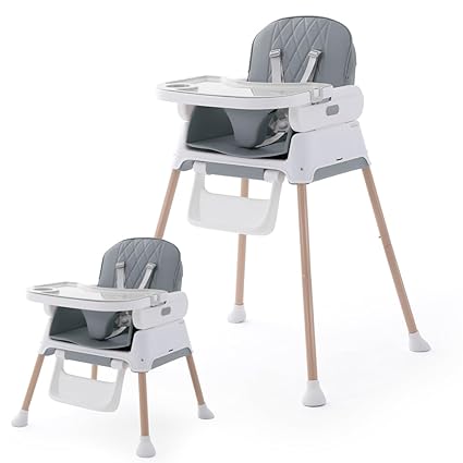 3 in 1 Portable Baby High Chair for Babies and Toddlers, Adjustable Convertible