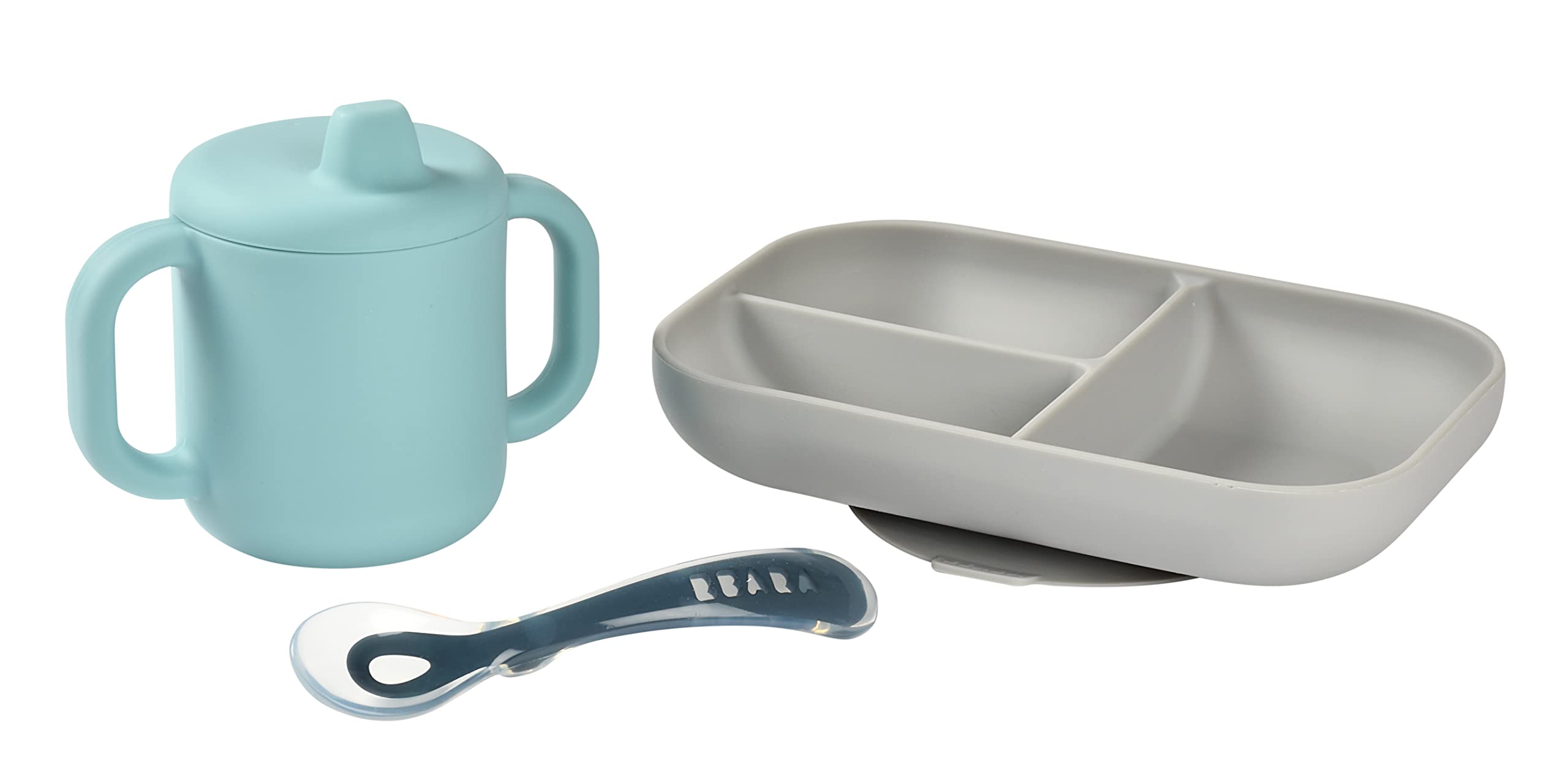 Sips and Bites 3 pc Silicone Suction Feeding Plate Set