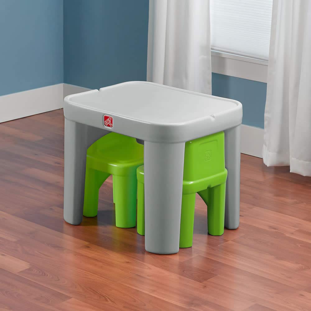 Mighty My Size Kids Table & Chair Set, Playroom Activity Table for Arts & Crafts