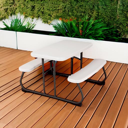 Kids Picnic Table Almond UV-Protected Outdoor Seating