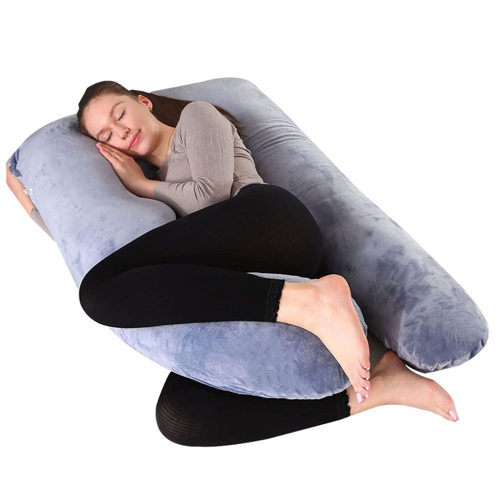 Pregnancy Pillow U-shaped Maternity Pillow Crystal Velvet Detachable Nursing Pillow