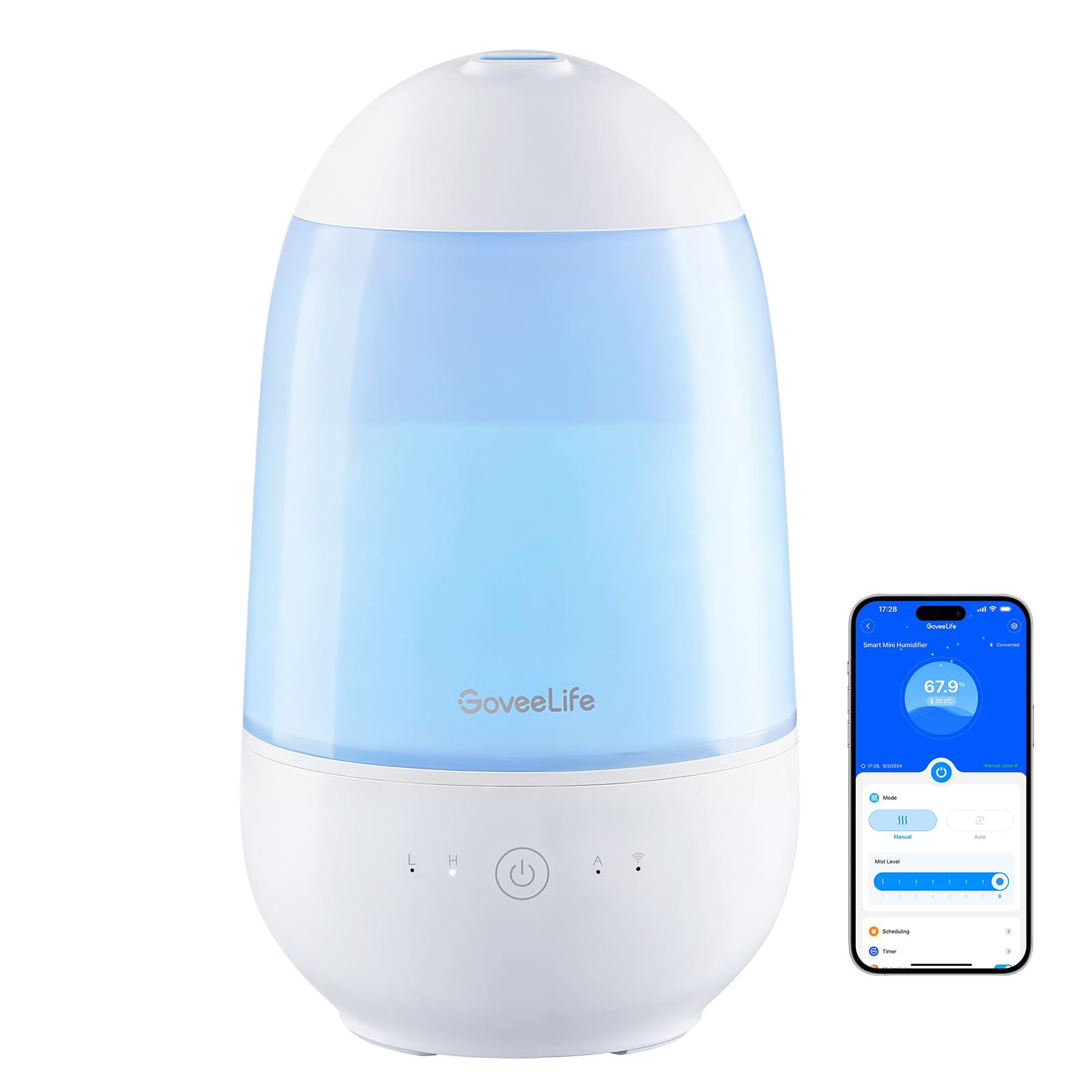 Humidifiers for Bedroom, Smart Cool Mist Air Humidifier for Baby