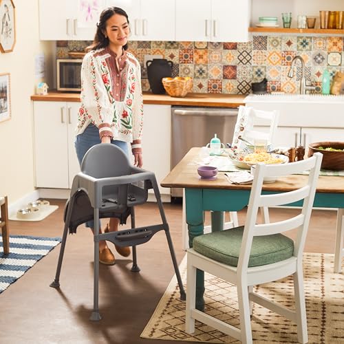Lightweight Portable High Chair with Adjustable Tray and Footrest