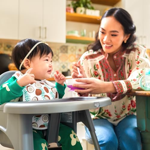 Lightweight Portable High Chair with Adjustable Tray and Footrest