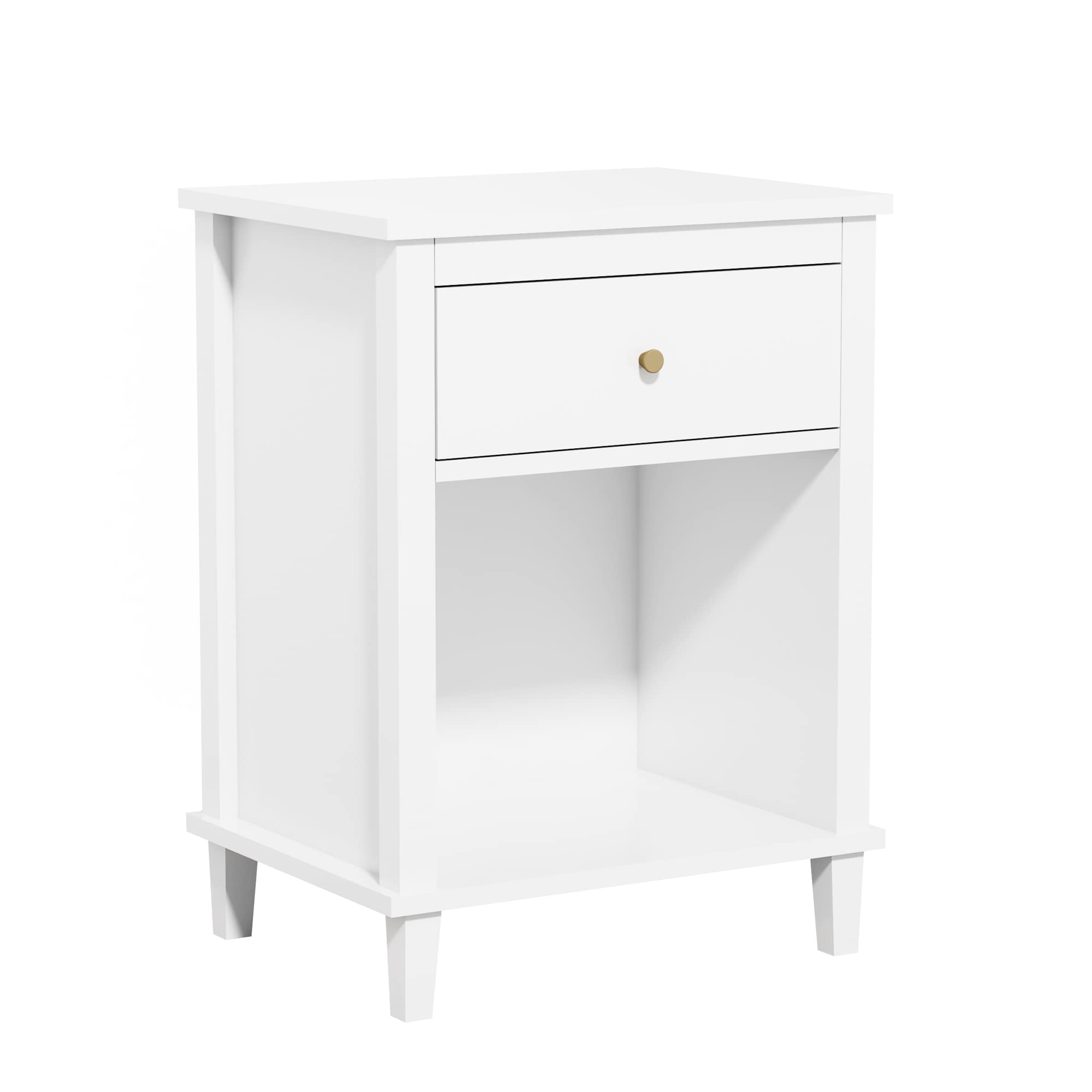 Kids Nightstand with Drawer and Storage Shelf