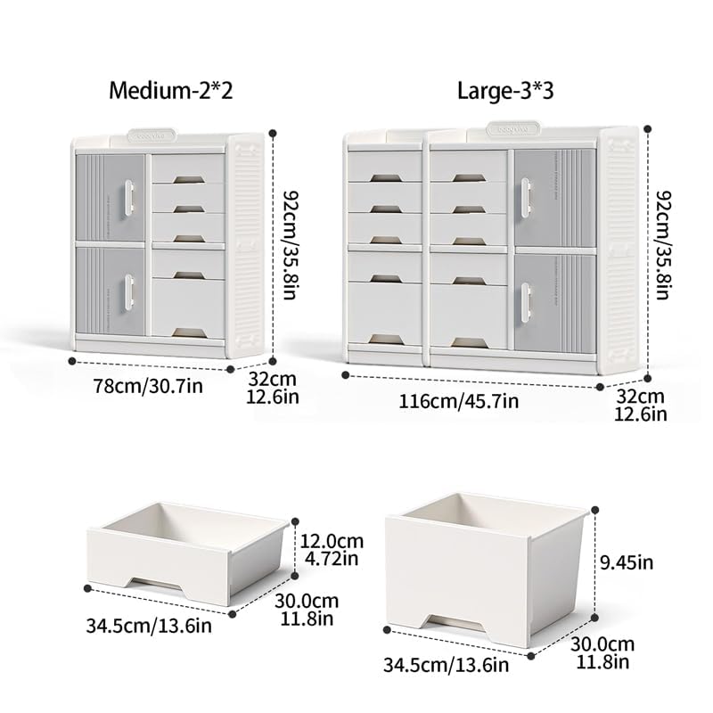 Kids Toy Storage Organizer with Drawers and Bins