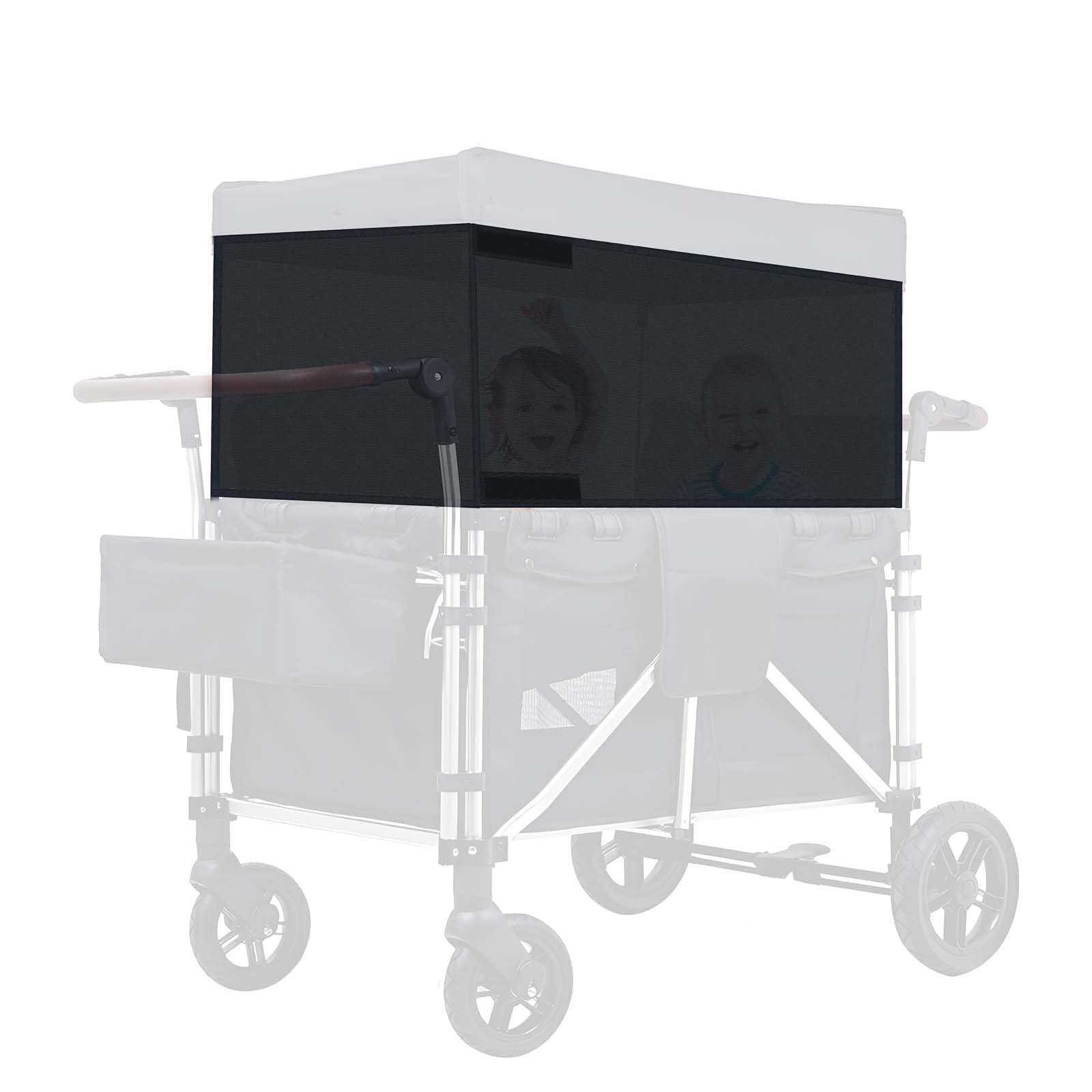 4 Side Breathable Wagon Stroller Sunshade Net Canopy, Adjustable Wagon