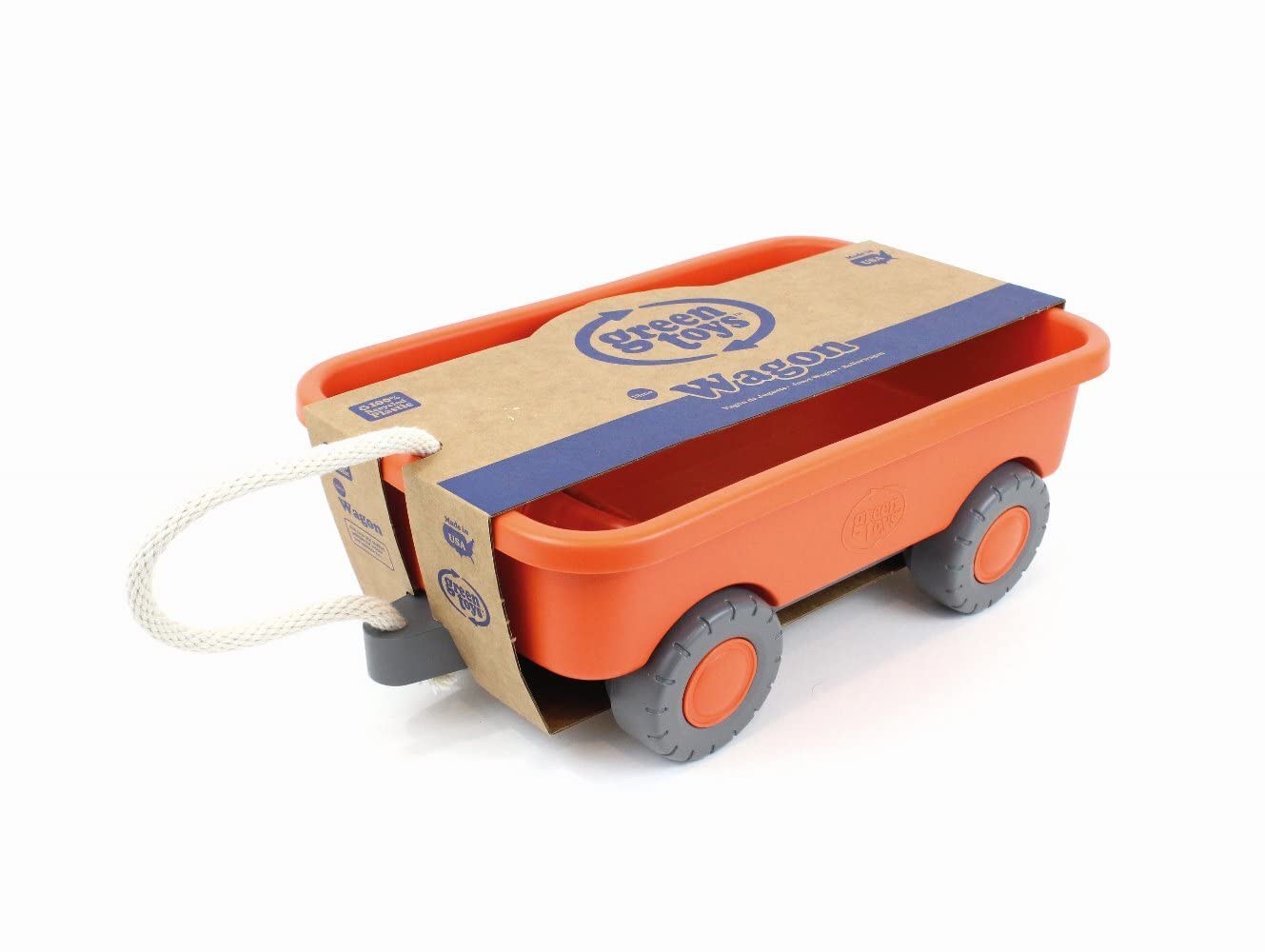 Wagon, Orange - Pretend Play, Motor Skills, Kids Outdoor Toy Vehicle. No BPA