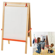 softwood Kids Drawing Easel with Blackboard, Whiteboard
