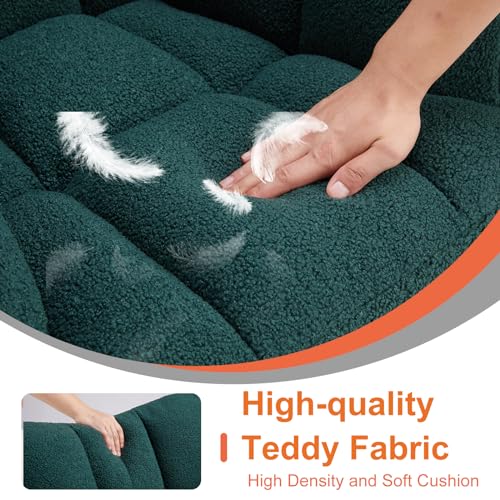 Teddy Upholstered Nursery Glider Rocker with High Backrest