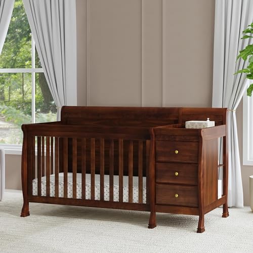 4-in-1 Convertible Crib with Changing Table