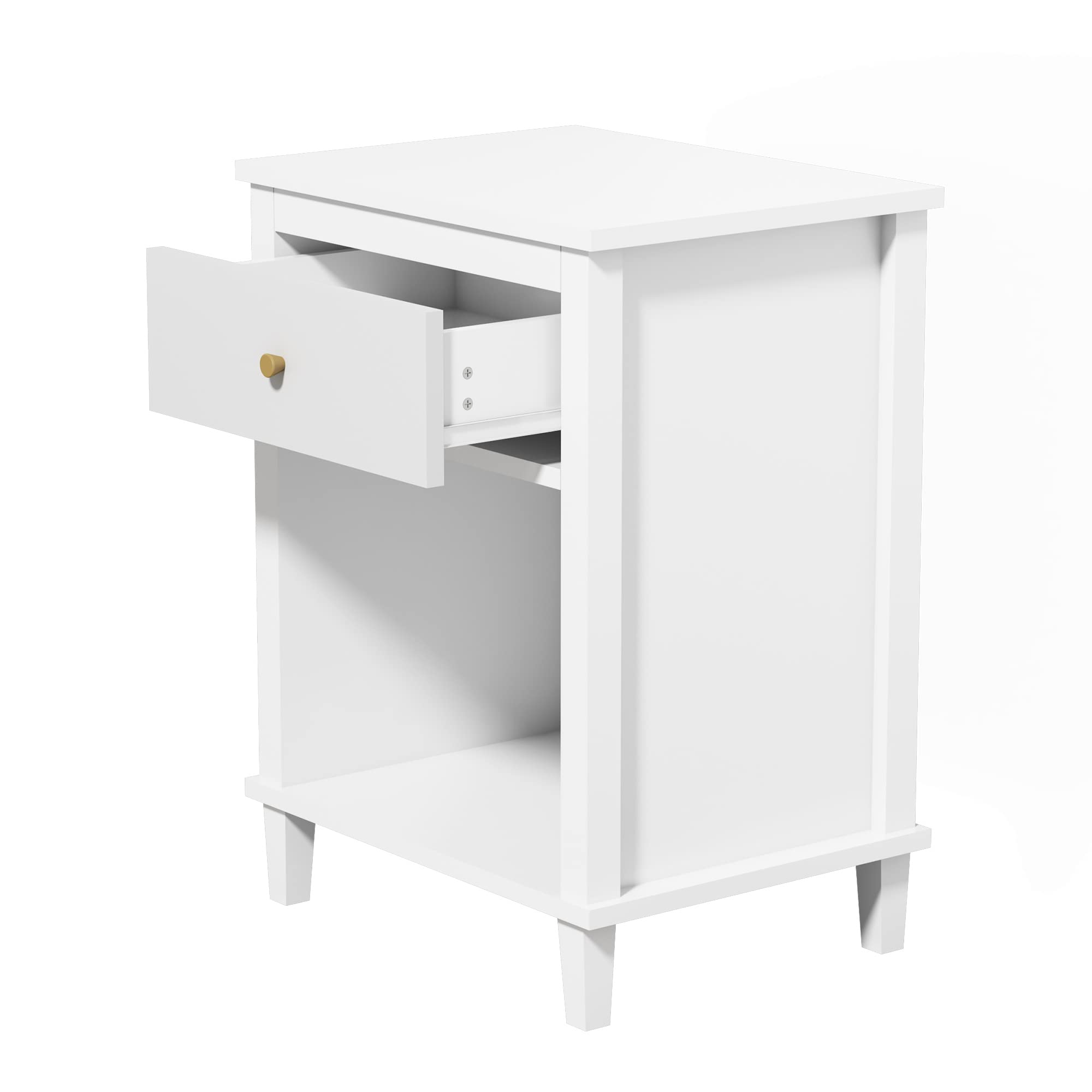 Kids Nightstand with Drawer and Storage Shelf