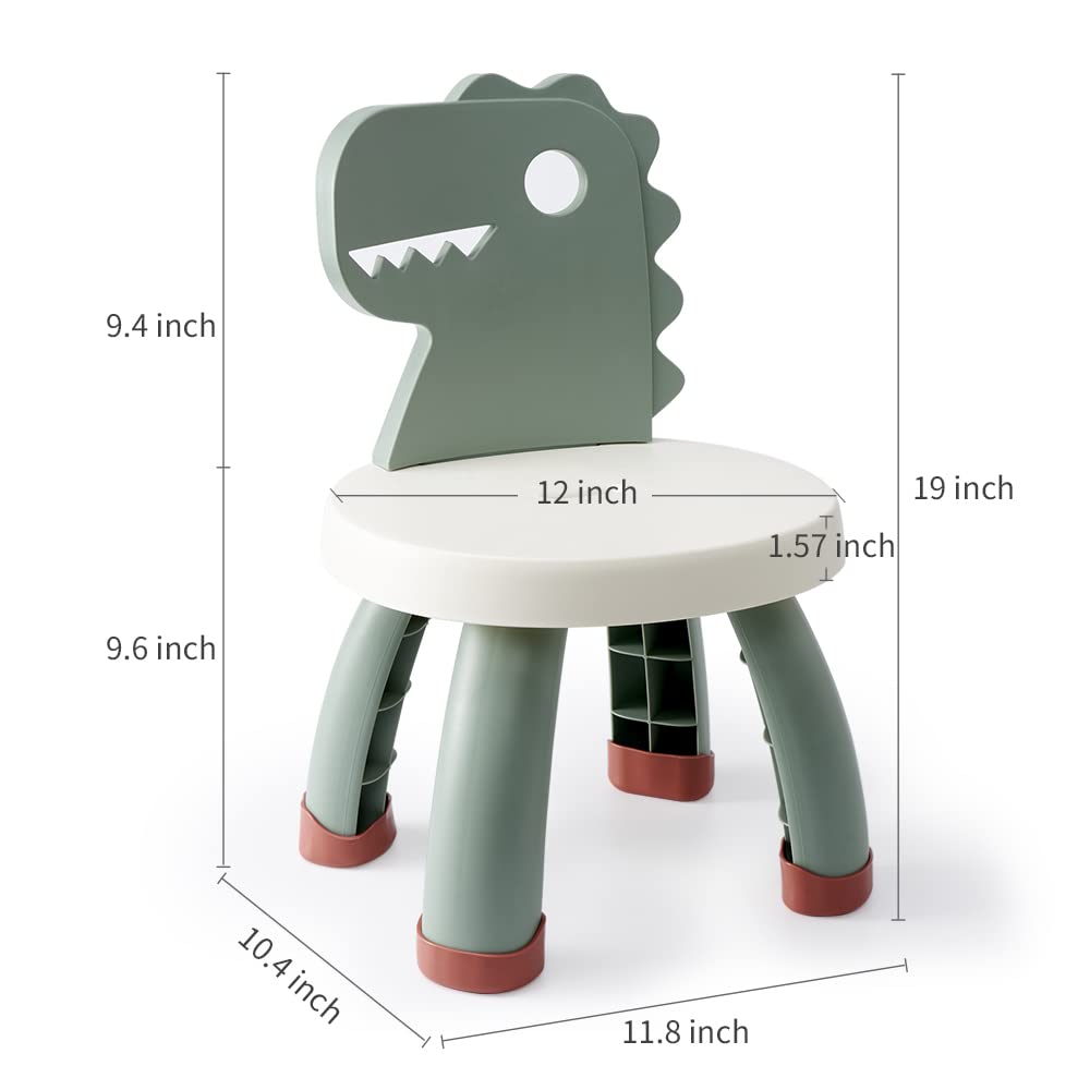 Dinosaur Toddler Chair Green Plastic Kids Activity Seat
