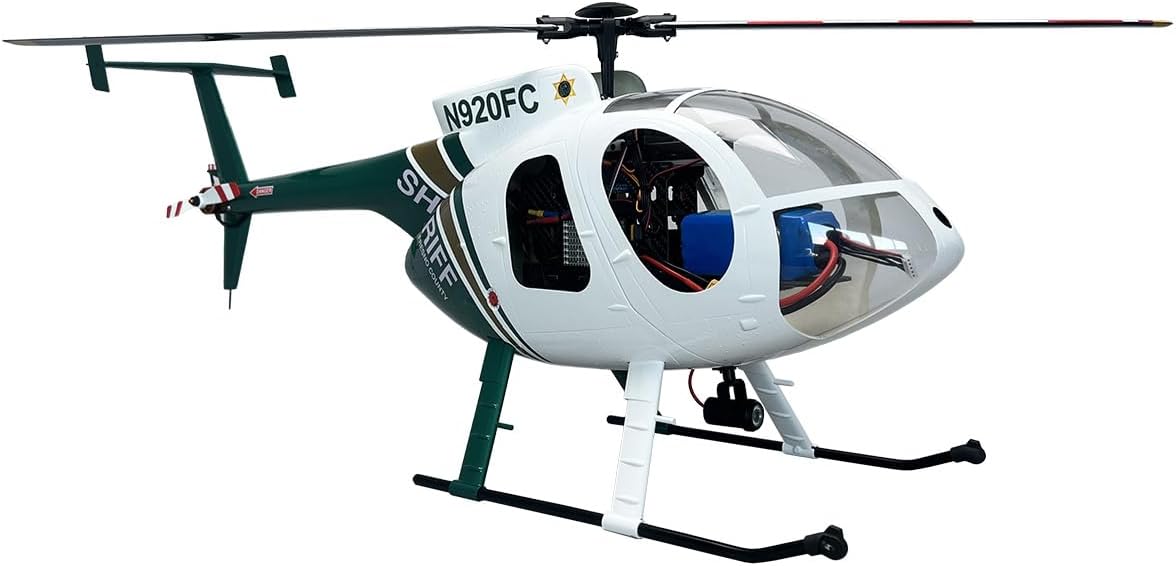 Roban RC Helicopter MD-500E 470 Size RTF Version 2 Blades Green White Hughes