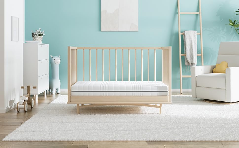 Dual-Sided Crib Mattress with Breathable Mesh Cover