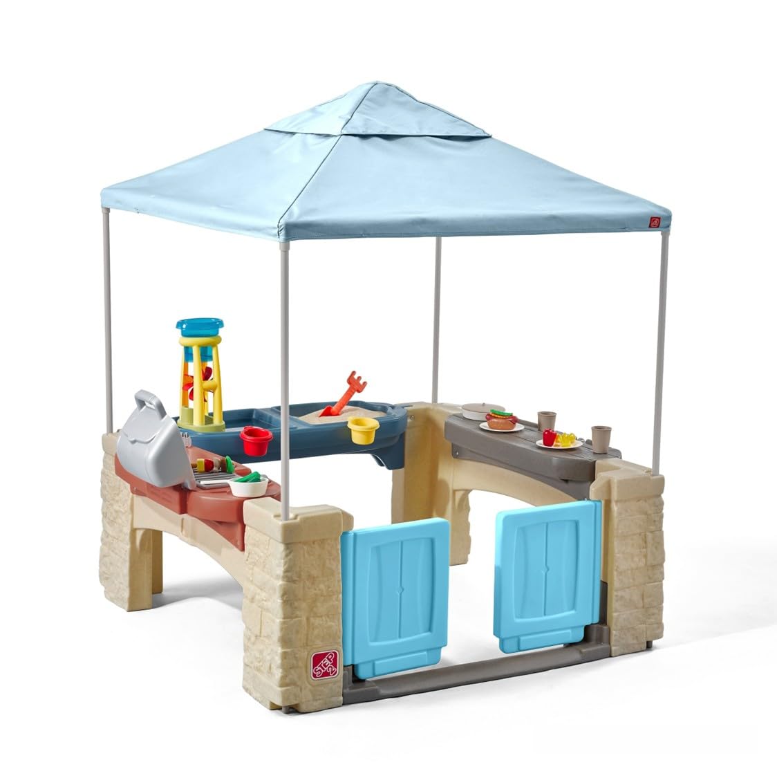 All Around Playtime Patio with Canopy Playset – Shaded Outdoor Playhouse for Kids