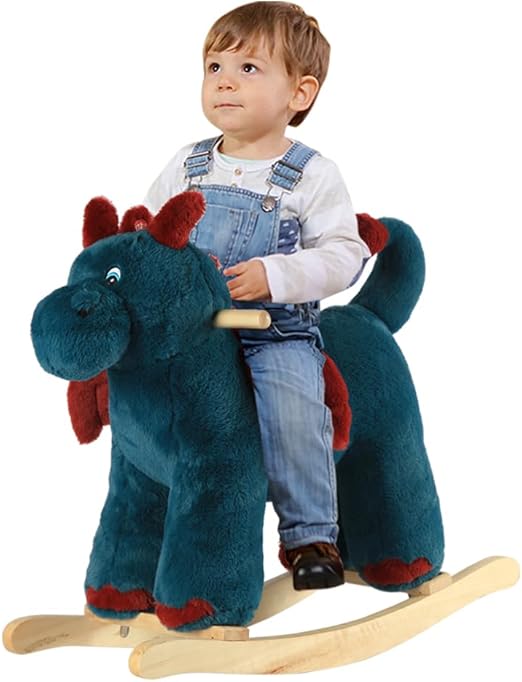 Pink Unicorn/Pony Animal Rocker with Realistic Sound Plush Stuffed Rocking