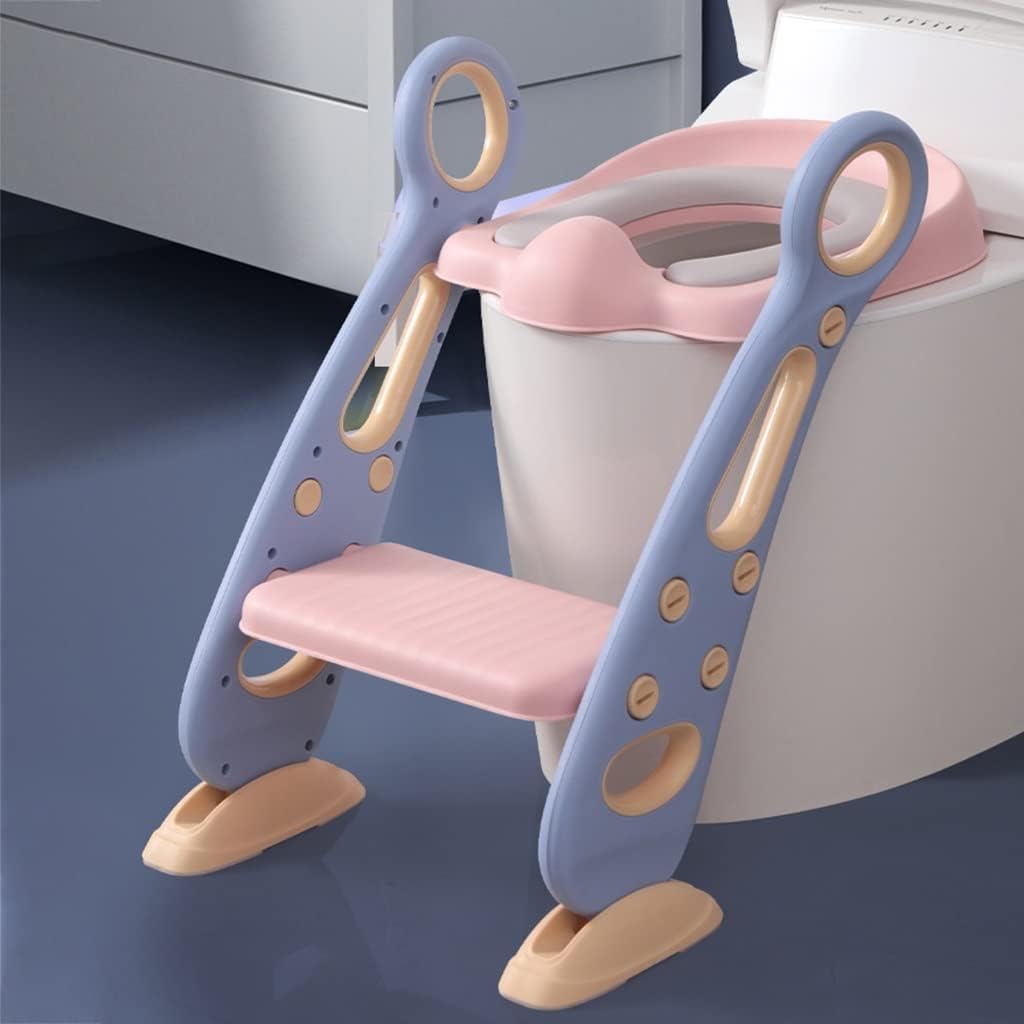 Toilet Seat with Step Adjustable Potty with Ladder with PU Cushion