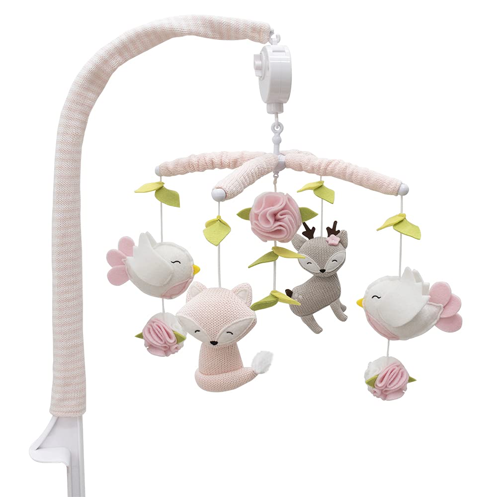 Baby Musical Mobile - Ava Birds | Crib Toy, Knitted Woodland Characters