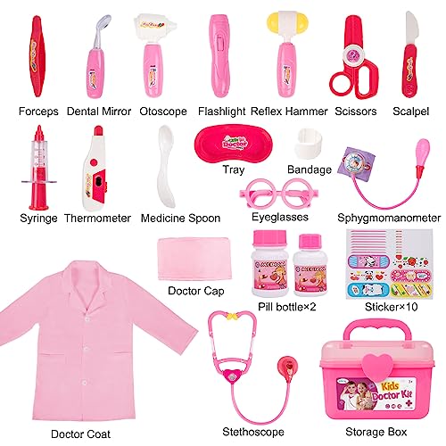 Doctor Kit for Toddlers 3 4 5 Years Old, Kids Doctor Play Set for Girls