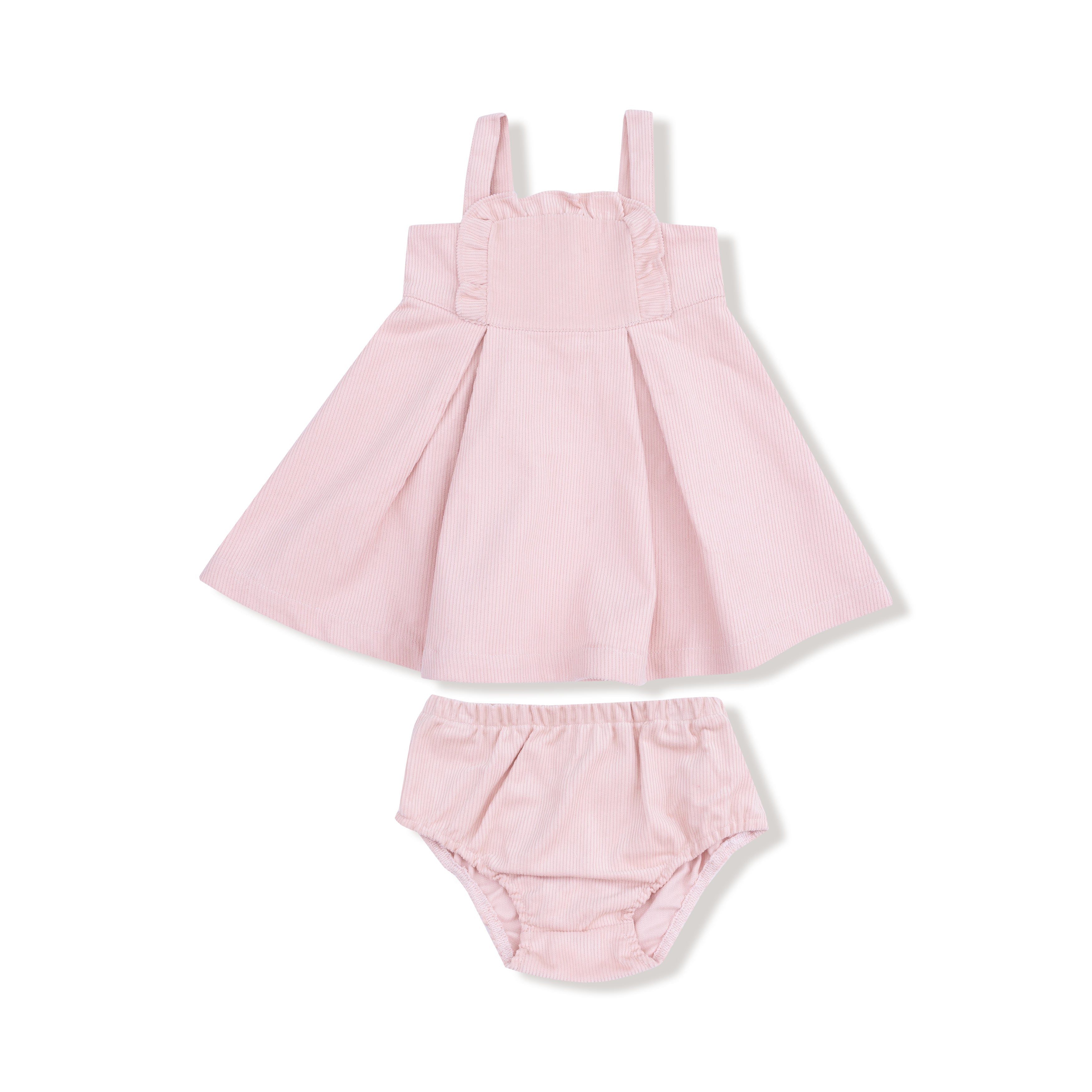 Veiled Pink - Ruffle Jumper with Diaper Cover