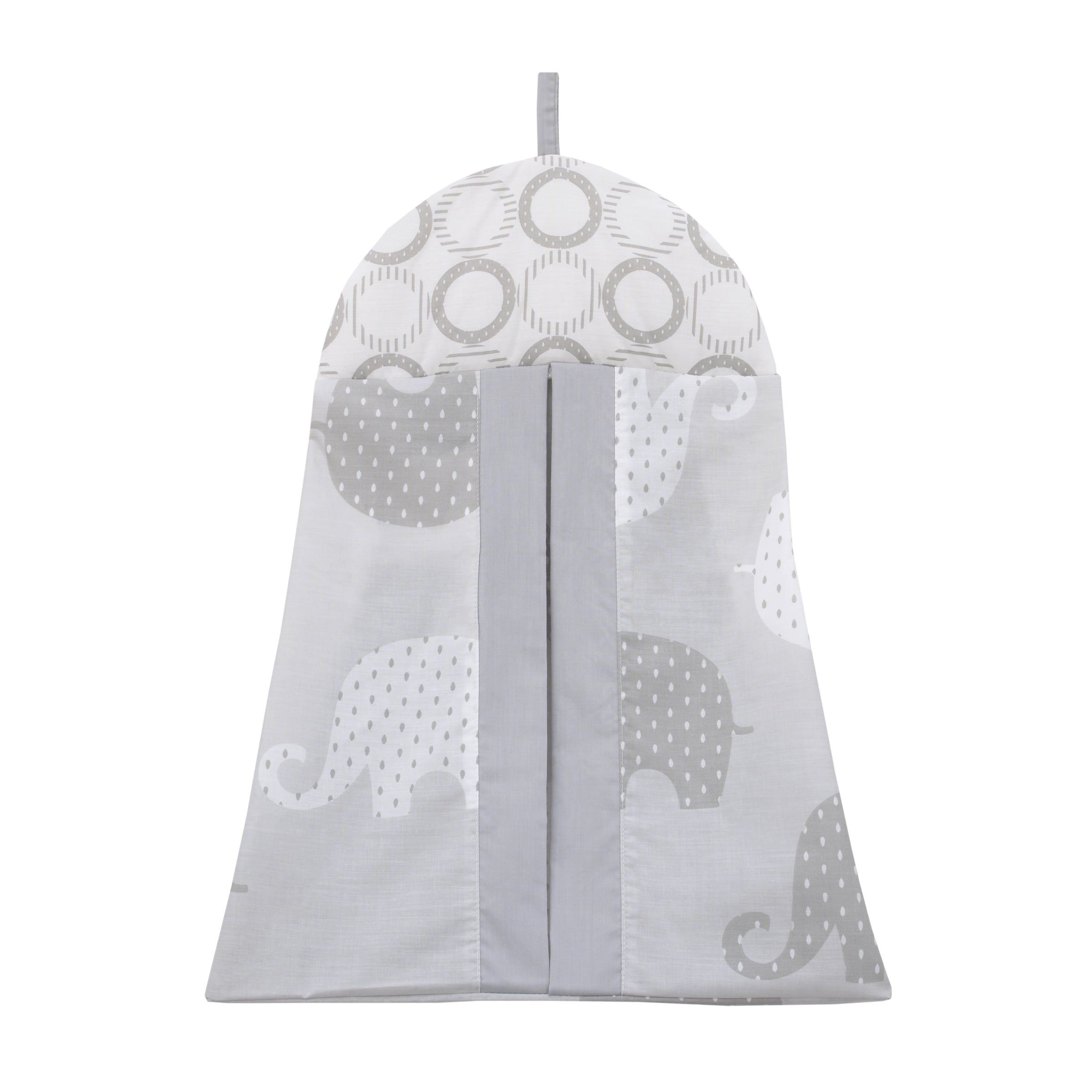 NoJo Dreamer Gray Elephant 8-Piece Nursery Crib Bedding Set