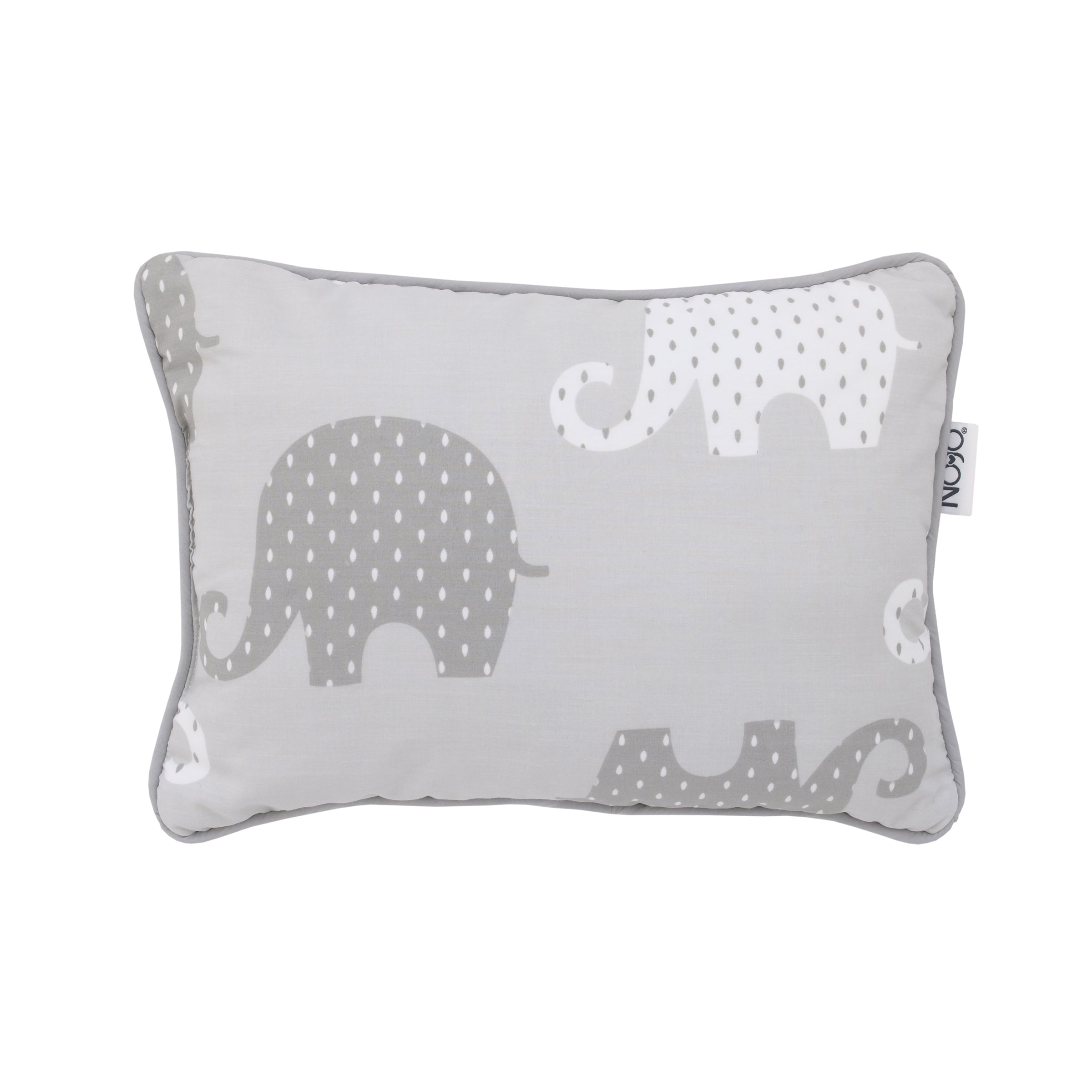 NoJo Dreamer Gray Elephant 8-Piece Nursery Crib Bedding Set