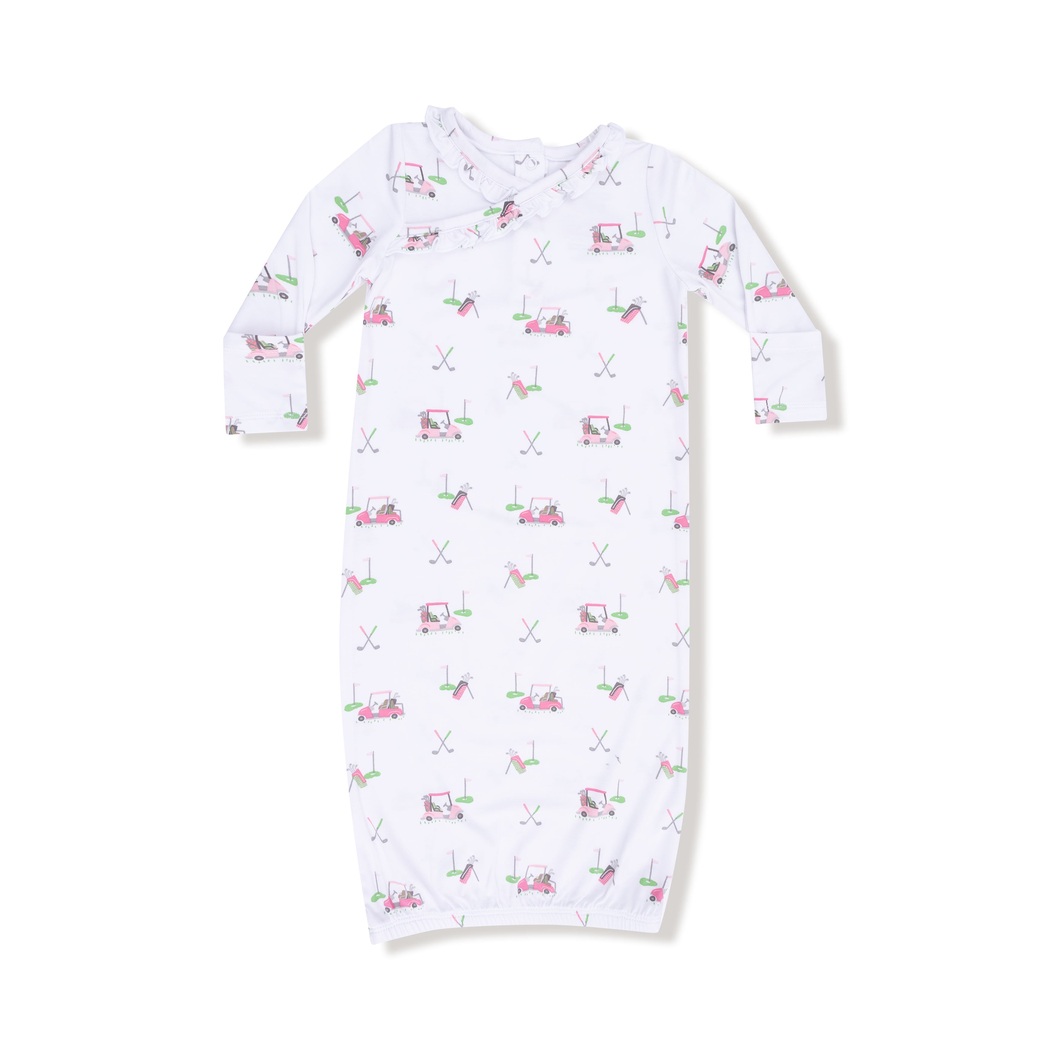Baby Golf Carts - Pink - Kimono Gown