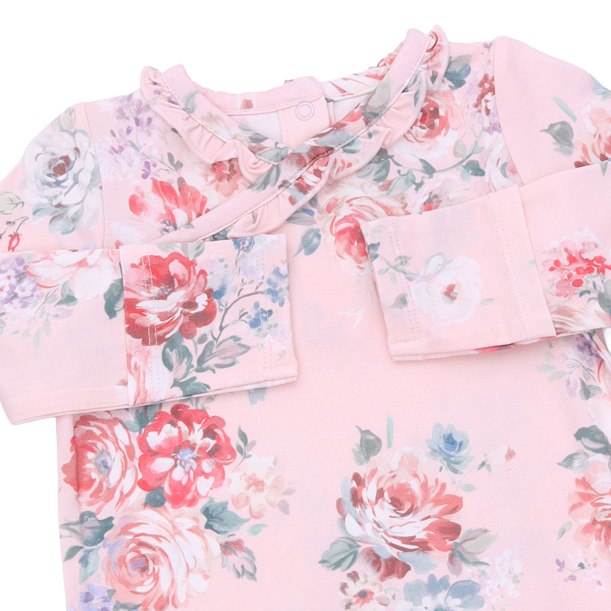 Painterly Rose Bouquets - Kimono Gown and Knot Headband