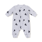 Hockey - Baseball Collar Romper with Front Placket