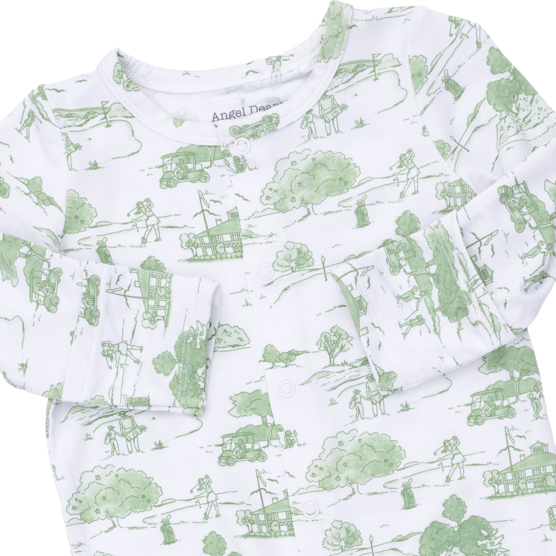 Golf Toile Green - Convertible Gown and Beanie Hat