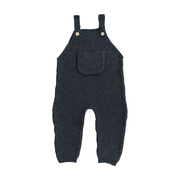 Charcoal Knit Pocket Overalls