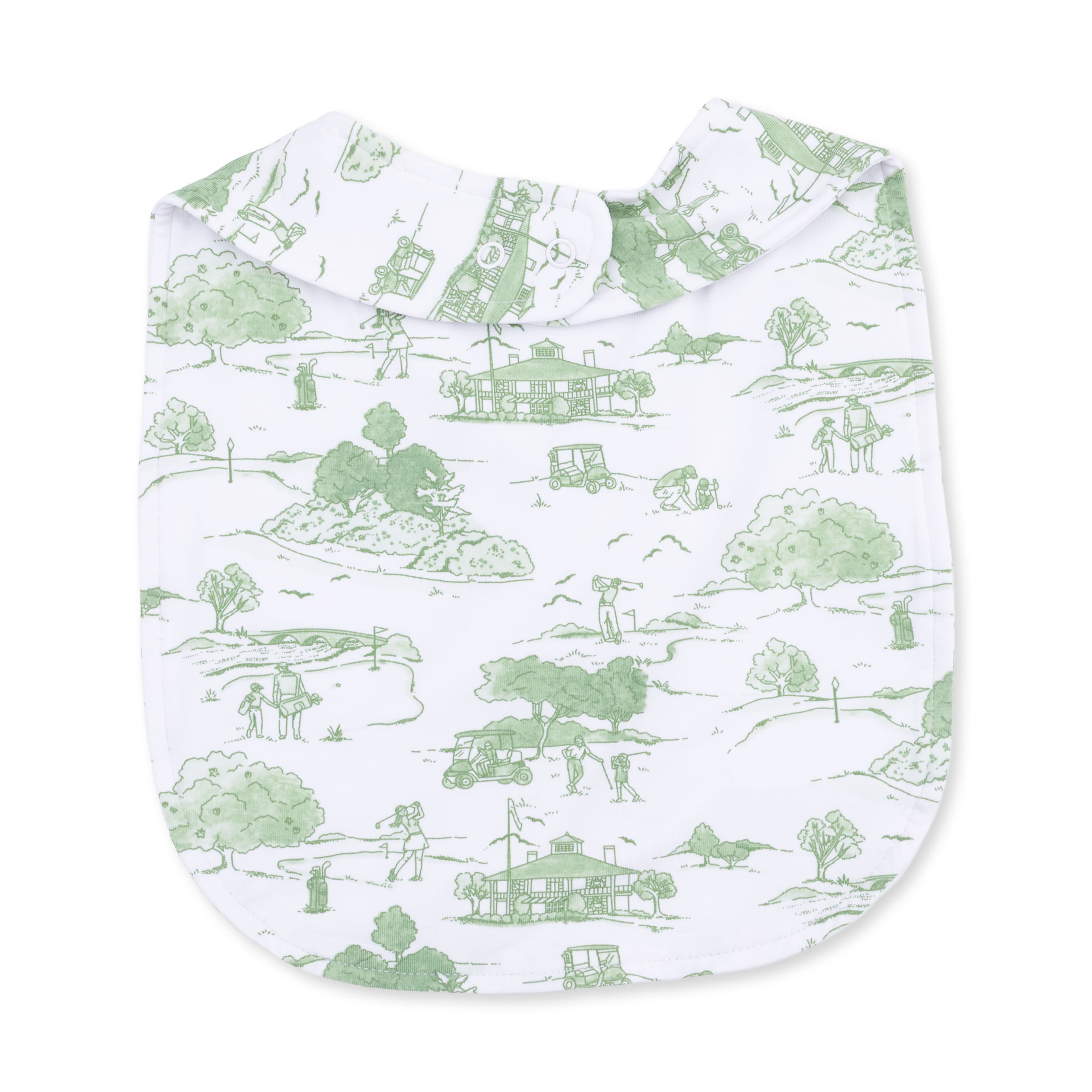 Golf Toile Green - Feeding Bib