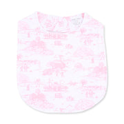 Golf Toile Pink - Feeding Bib