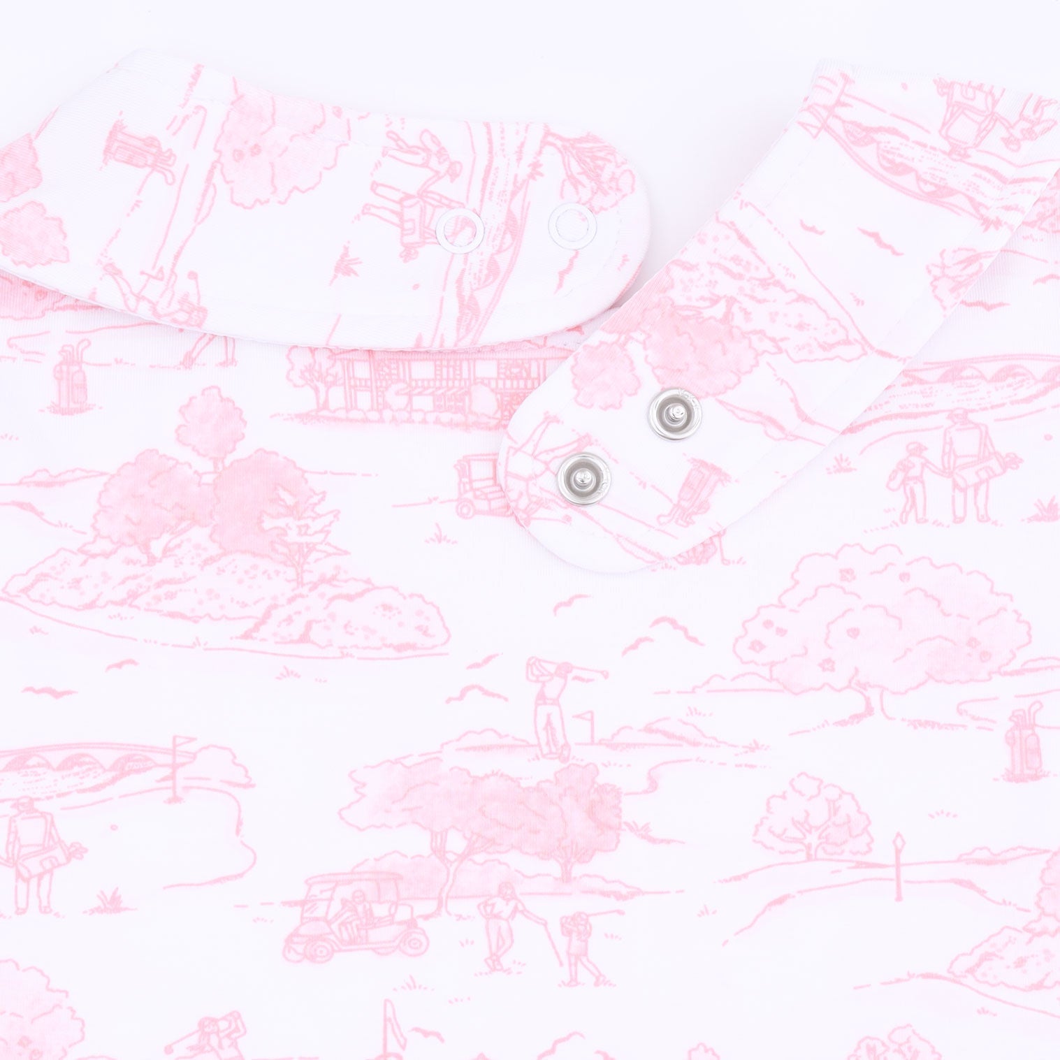 Golf Toile Pink - Feeding Bib
