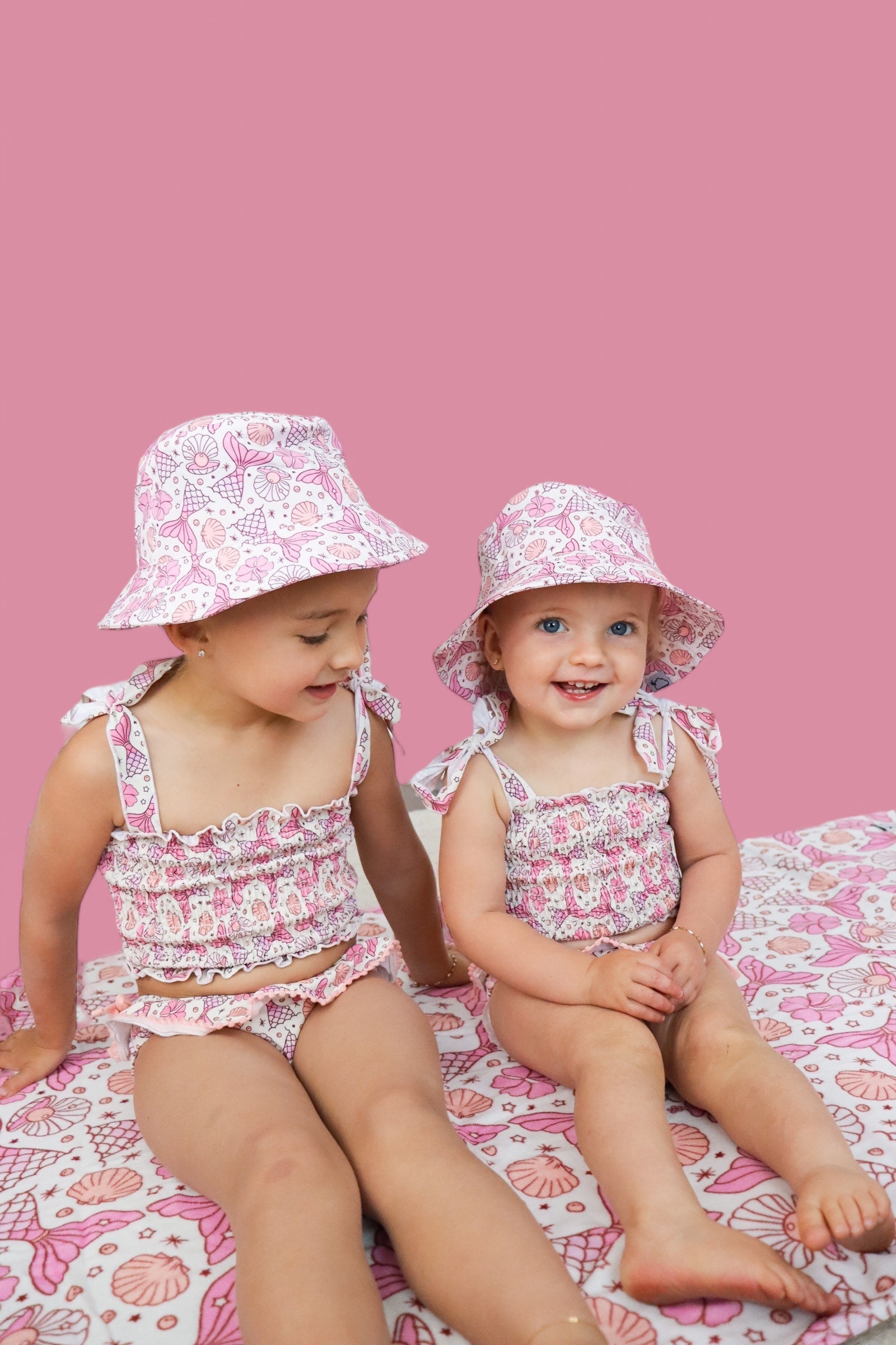 MAGICAL MERMAID DREAM SMOCKED TANKINI TWO PIECE SWIM SUIT