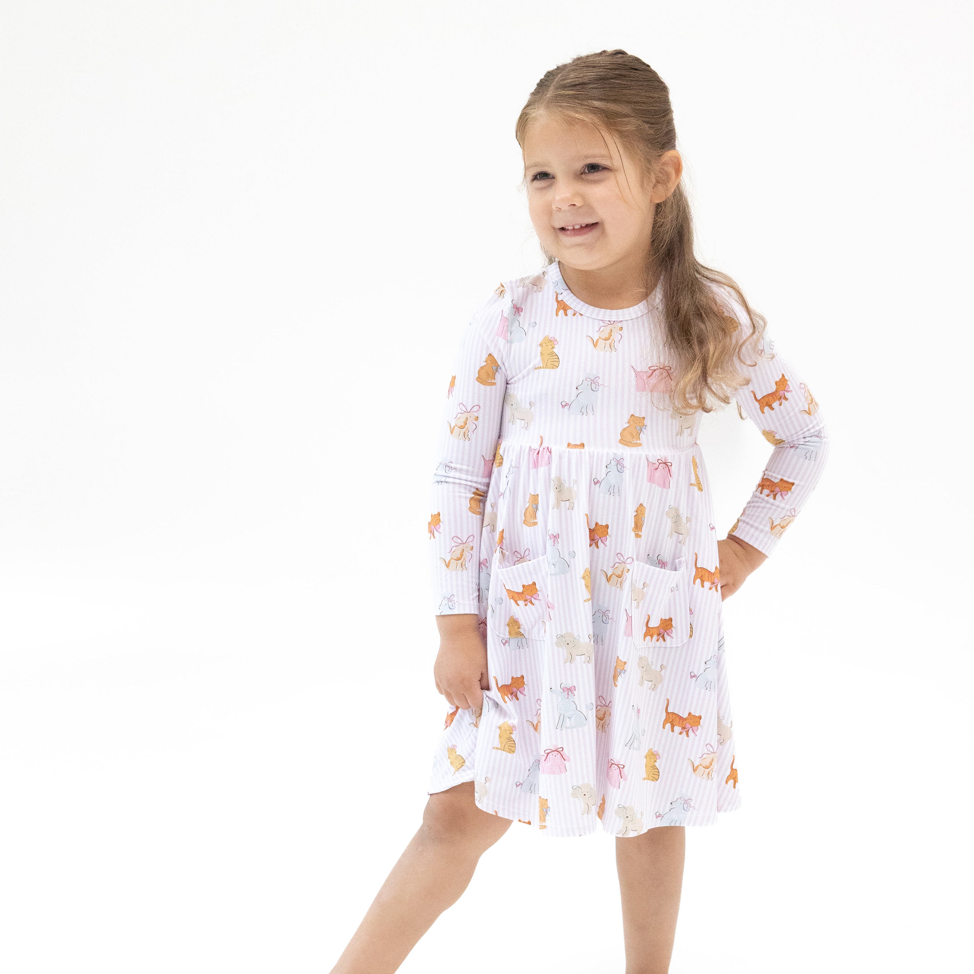 Fancy Pets - Twirly Long Sleeve Dress