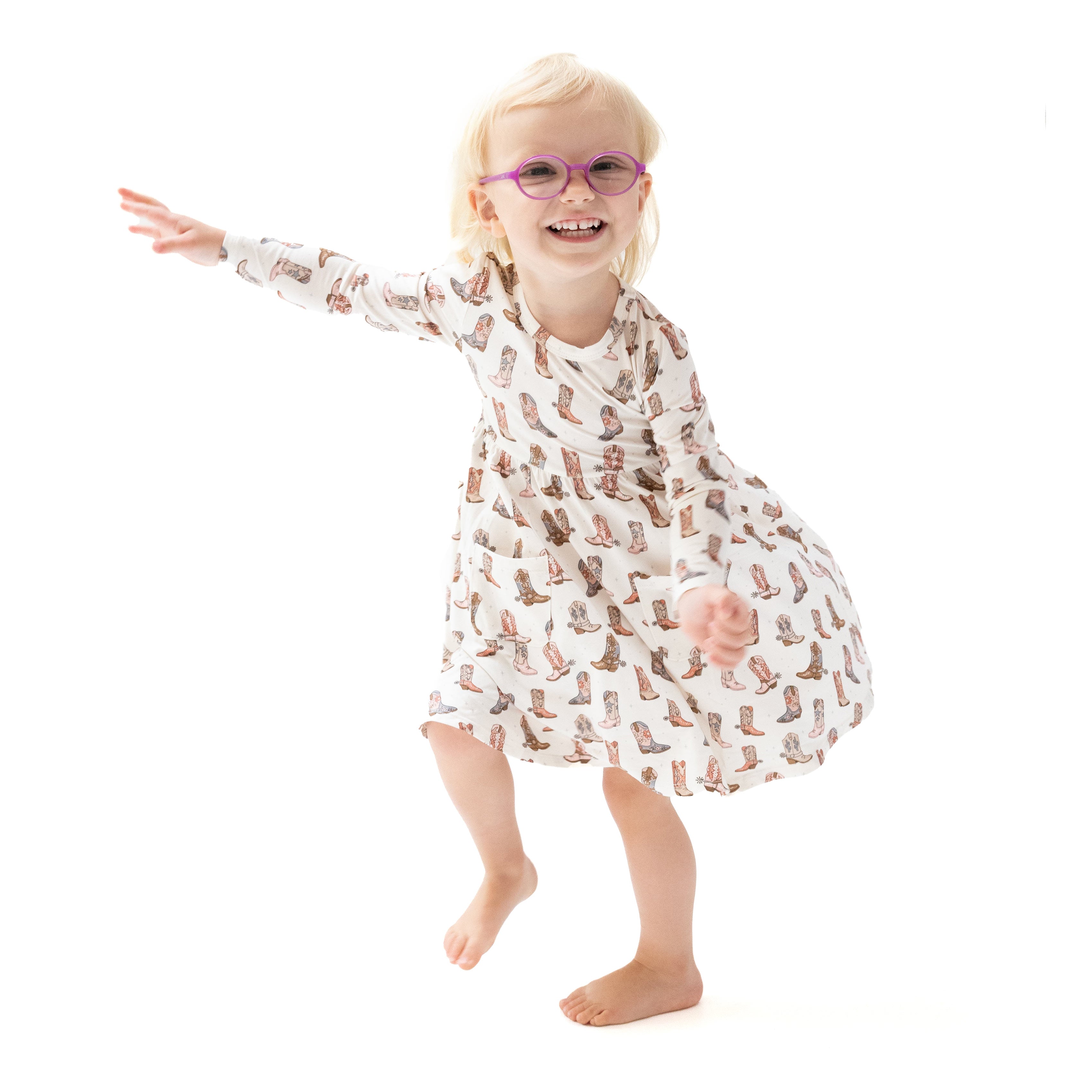 Future Cowgirl - Twirly Long Sleeve Dress