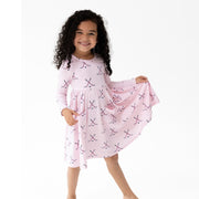 Hockey - Pink - Twirly Long Sleeve Dress
