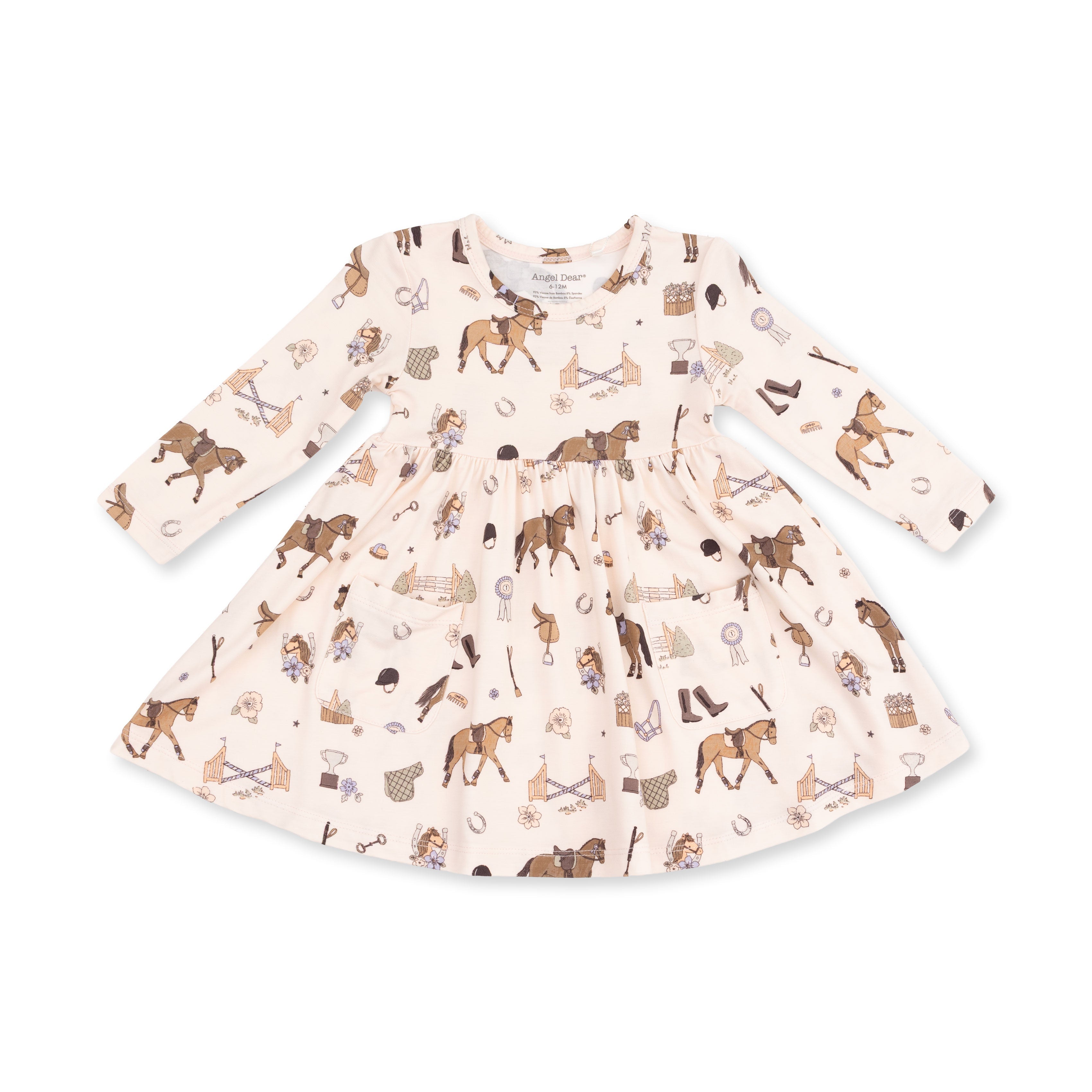 Pretty Equestrian - Twirly Long Sleeve Dress