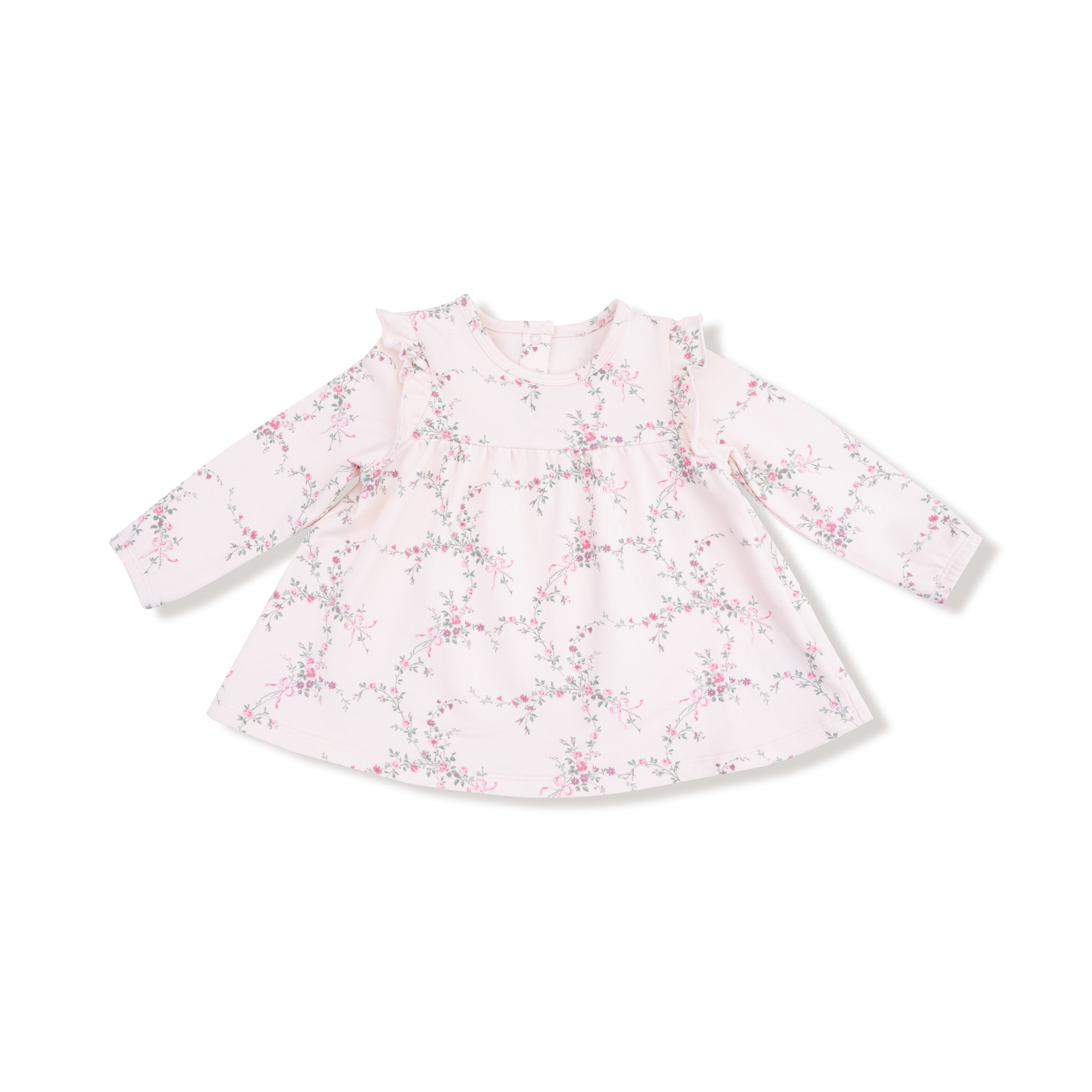 Antoinette Floral - Long Sleeve High Waisted Top with Ruffles + Legging